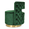 Swivel Arm Chair Emerald Velvet