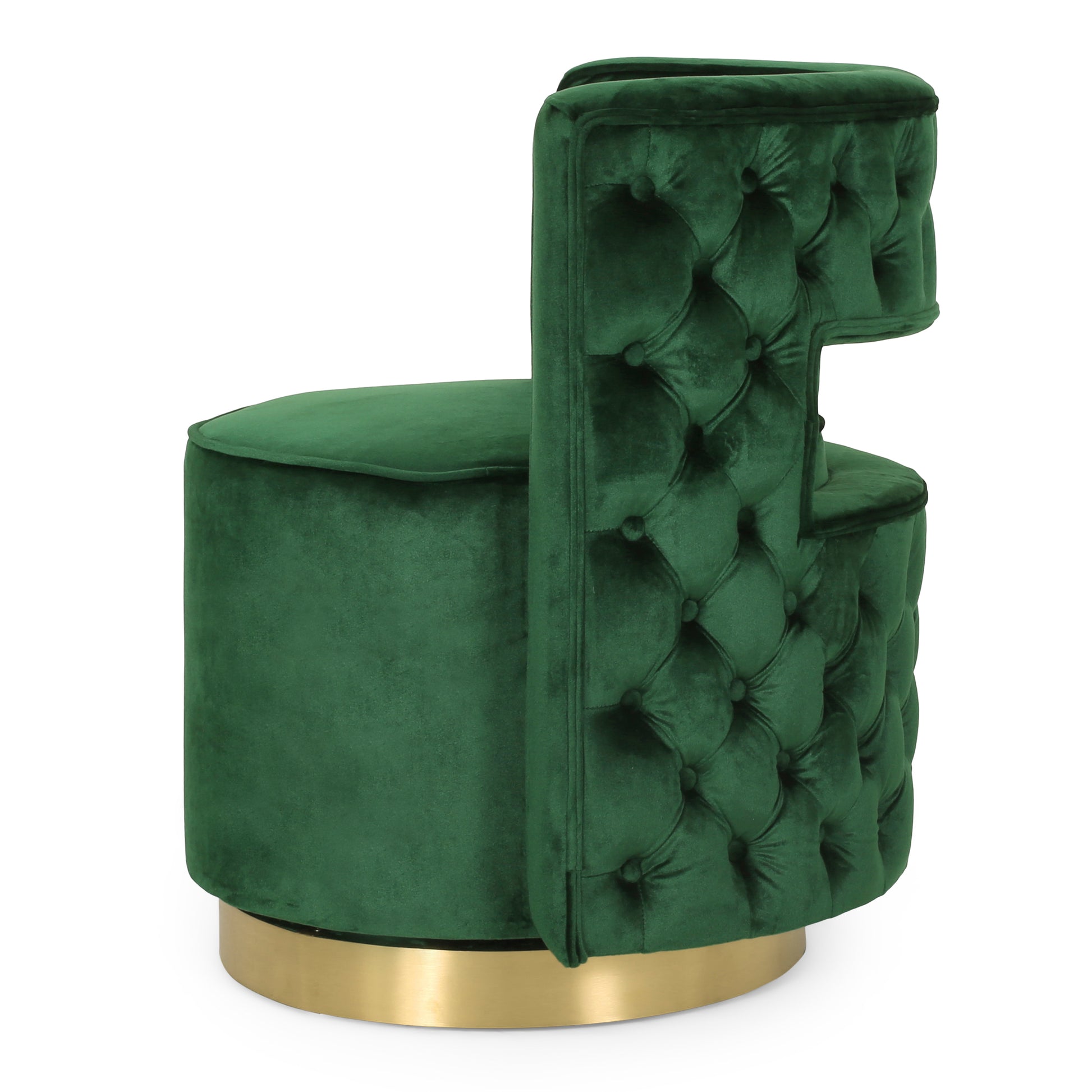 Swivel Arm Chair Emerald Velvet