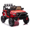 24V Kids Ride On Car W Parents Remote Control,400W Motor,Four Wheel Suspension,Adjustable Speed,Usb,Mp3,Music,Bluetooth,Large Display Screen,Power Display,Portable Handle,Safety Belt For Kids Aged 3 . Red 50 99 Lbs Polypropylene