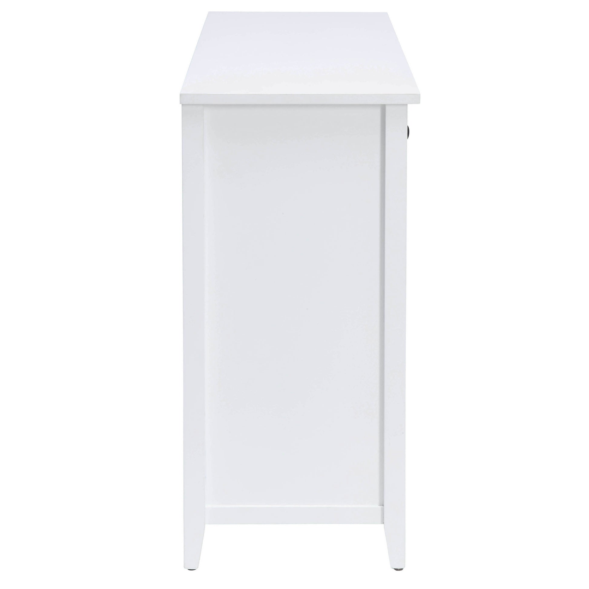 White 6 Drawer Console Cabinet Freestanding 5 Or More Drawers Wicker White Primary Living Space Drawers Included Transitional Mdf