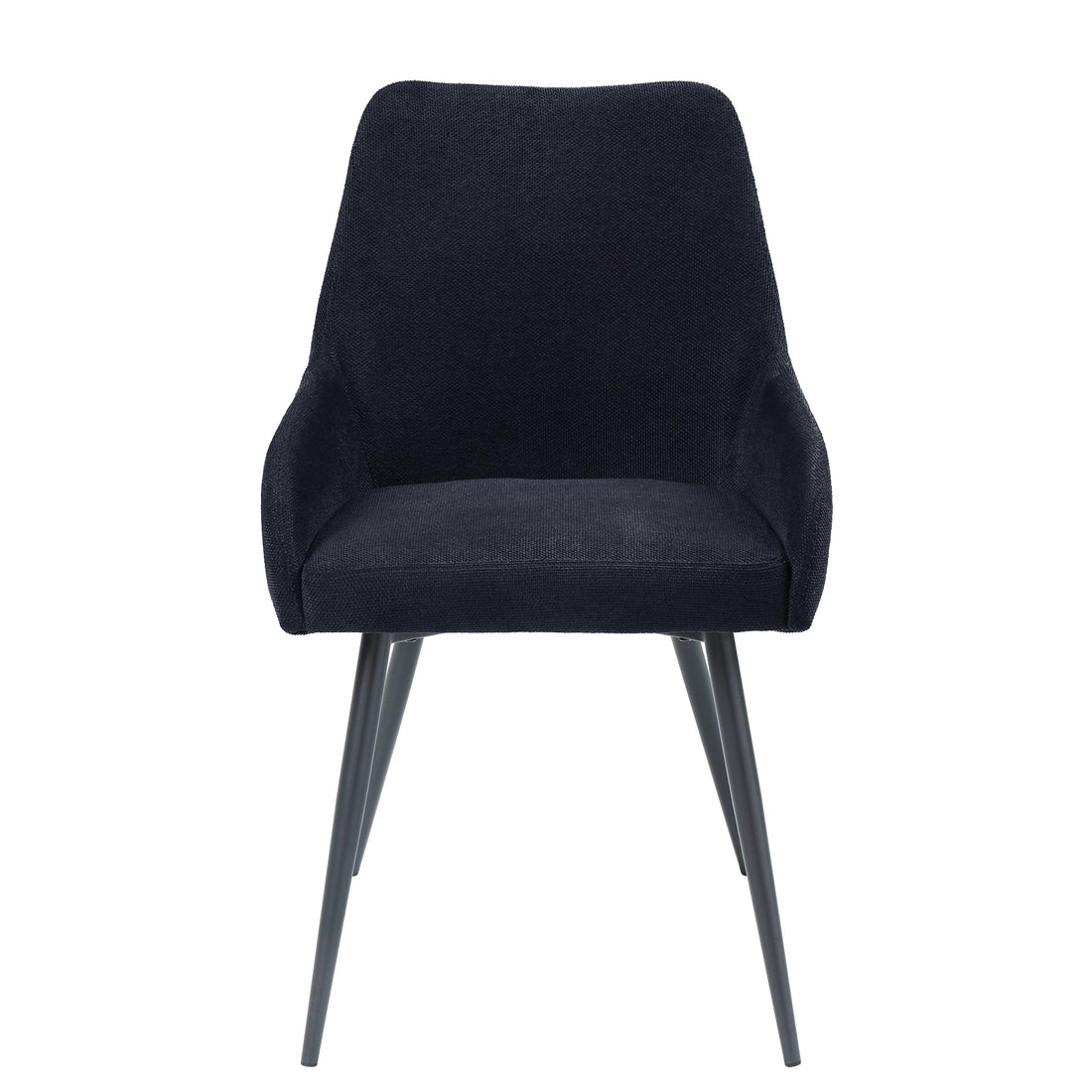 Black Upholstered Side Chair Set Of 2 Solid Black Dining Room Modern Side Chair Solid Back Set Of 2 Wood Fabric