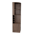 Syrah Corner Bar Cabinet, Two External Shelves Brown Primary Living Space Modern Shelves Included Particle Board