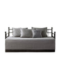 6 Piece Reversible Plaid Daybed Cover Set Grey Daybed Grey Polyester