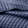 3 Piece Quilt Set Navy King Cal King King Navy Polyester