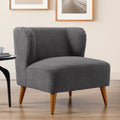 Veda Boucle Accent Chair Grey Gray Foam Boucle