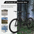 A2757 27 Inch Mountain Bike 21 Speed, Suspension Fork, Aluminum Frame Disc Brake, Mountain Biking For Both Men And Women. Black American Design Aluminium