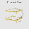 Modern Minimalist Style Gold Metal Frame With Acrylic Leg Coffee Table Cs 1195 1 Golden,Transparent Glass Acrylic