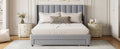 Full Size Storage Bed Velvet Upholstered Platform Bed With A Big Drawer Gray Old Sku:Wf296850Aae Full Gray Velvet