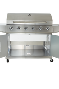 Propane Grill 6 Burner Barbecue Grill Stainless Steel Gas Grill Silver Garden & Outdoor Stainless Steel