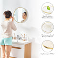 Gold Round Wall Mirror, Bathroom Mirrors For Over Sink, Circle Mirror For Bathroom, Entryway, Bedroom, Vanity 20 Inch Gold Fiberglass