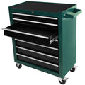 7 Drawer Rolling Tool Cart, Rolling Tool Box On Wheels, Lockable Home Repair Tool Storage Organizer, Tool Chest Cabinet For Mechanic, Garage Green Steel