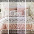 9 Piece Cotton Percale Comforter Set Blush King King Blush Polyester