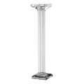 17 Inch Tall Pillar Candle Holder, Glass, Classic Clean Lined Finish, Clear Clear Glass