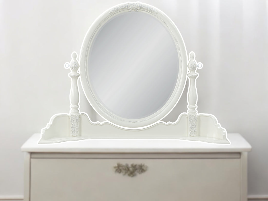Dorothy Mirror, Ivory Finish Bd02268 Ivory Wood