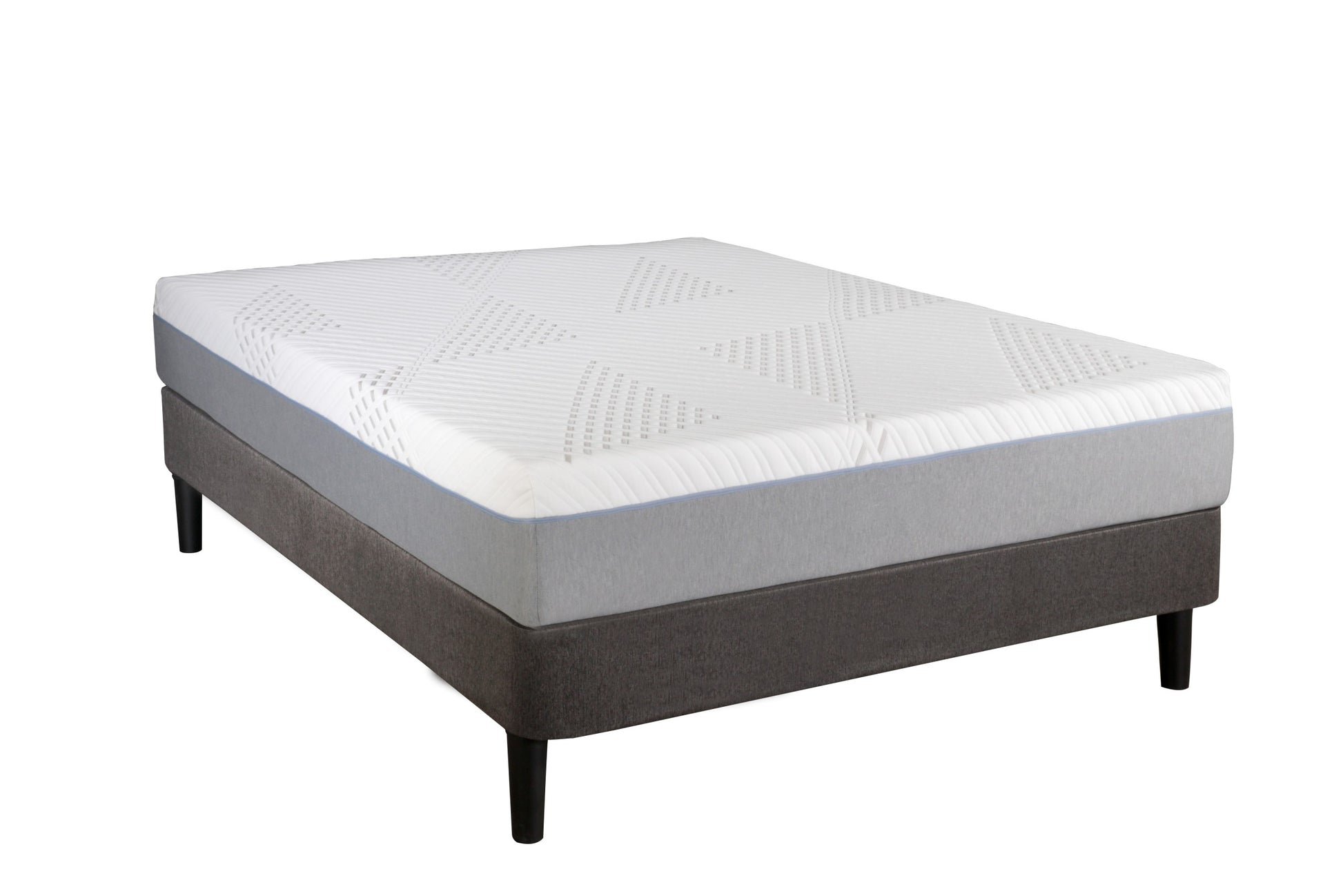 Full Size Cypress 10'' Medium Cooling Gel Memory Edge Support Pocket Spring Removable Cover Hybrid Mattress White Gray Foam Spring Full