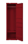 Red 1 Door Wardrobe With Container Lock Red Bedroom Iron