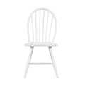 White Finish Side Chairs Set Of 2, Farmhouse Style Wooden Furniture Casual Dining Kitchen Traditional Windsor Back Chair White Dining Room Casual,Farmhouse Wingback Chair Wood