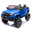24V Two Seater Kids Ride On Car W Parents Remote Control, Licensed Toyota Lc250,2Wd,110W Motors,With Shovel,Three Point Seat Belt,Slow Start,Speed Adjustment,Bluetooth,Music For Kids Aged 3 . Blue 100 149 Lbs Polypropylene