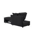 Chair Bed 4 In 1 Convertible Recliner Couch Sleeper Sofa Bed W Sturdy Wood Frame For Living Room, Bedroom, Small Space Polyester Upholstery Black Black Foam Polyester 1 Seat