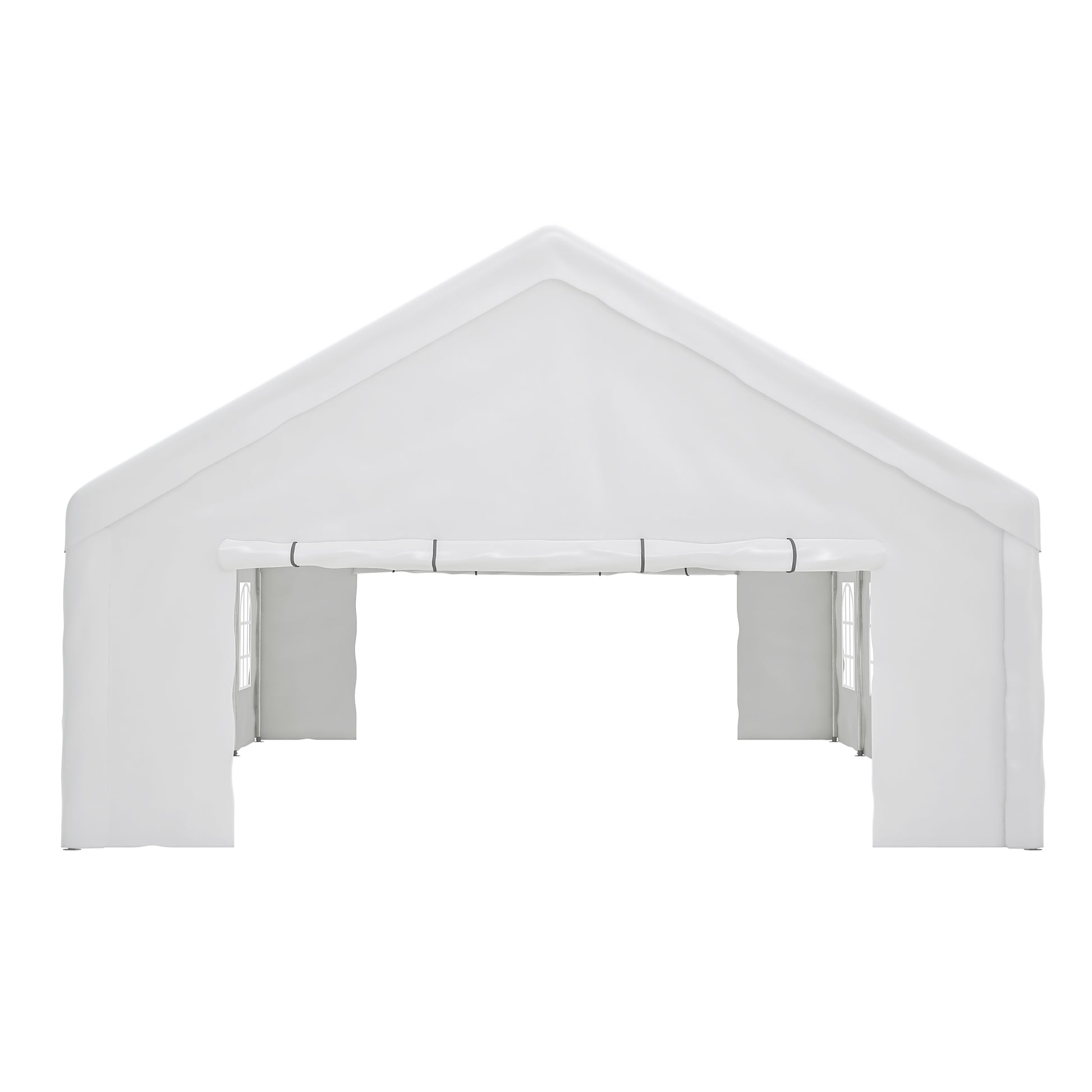 20X32Ft Party Tent Heavy Duty, Large Wedding Event Shelters With 3 Storage Bags & Removable Sidewalls, Outdoor Canopy Gazebo Commercial Tents For Parties Carport Camping Garden Patio White Metal