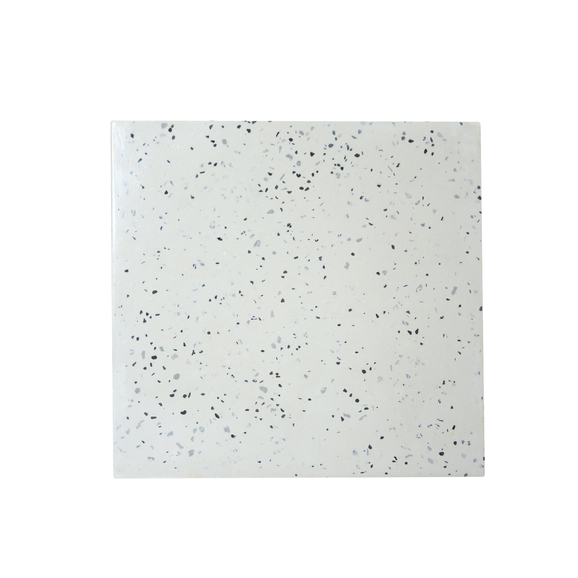 Speckle Symmetric Side Table White Concrete