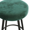 Modern Glam Upholstered Faux Velvet Bar Stool Emerald Emerald Mdf Polyester