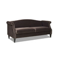 Elaine Camel Back Sofa Accents, Deep Brown Performance Velvet Brown Foam Velvet 3 Seat