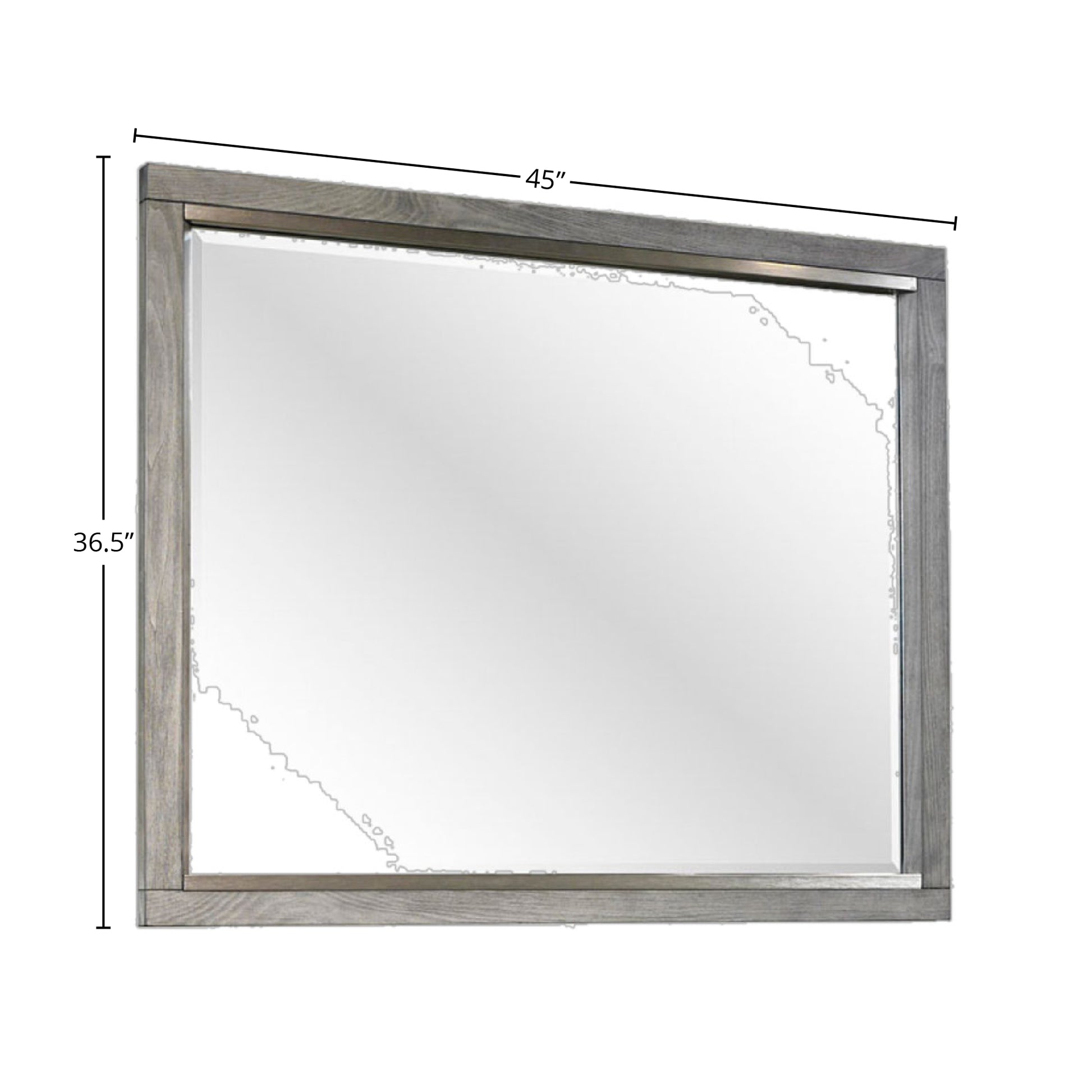 Gray Landscape Mirror Gray Solid Wood Mdf Glass