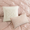 7 Piece Tufted Comforter Set Blush King King Blush Polyester