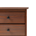 Classic 3 Drawer Solid Wood Nightstand Walnut Walnut Mdf Pine