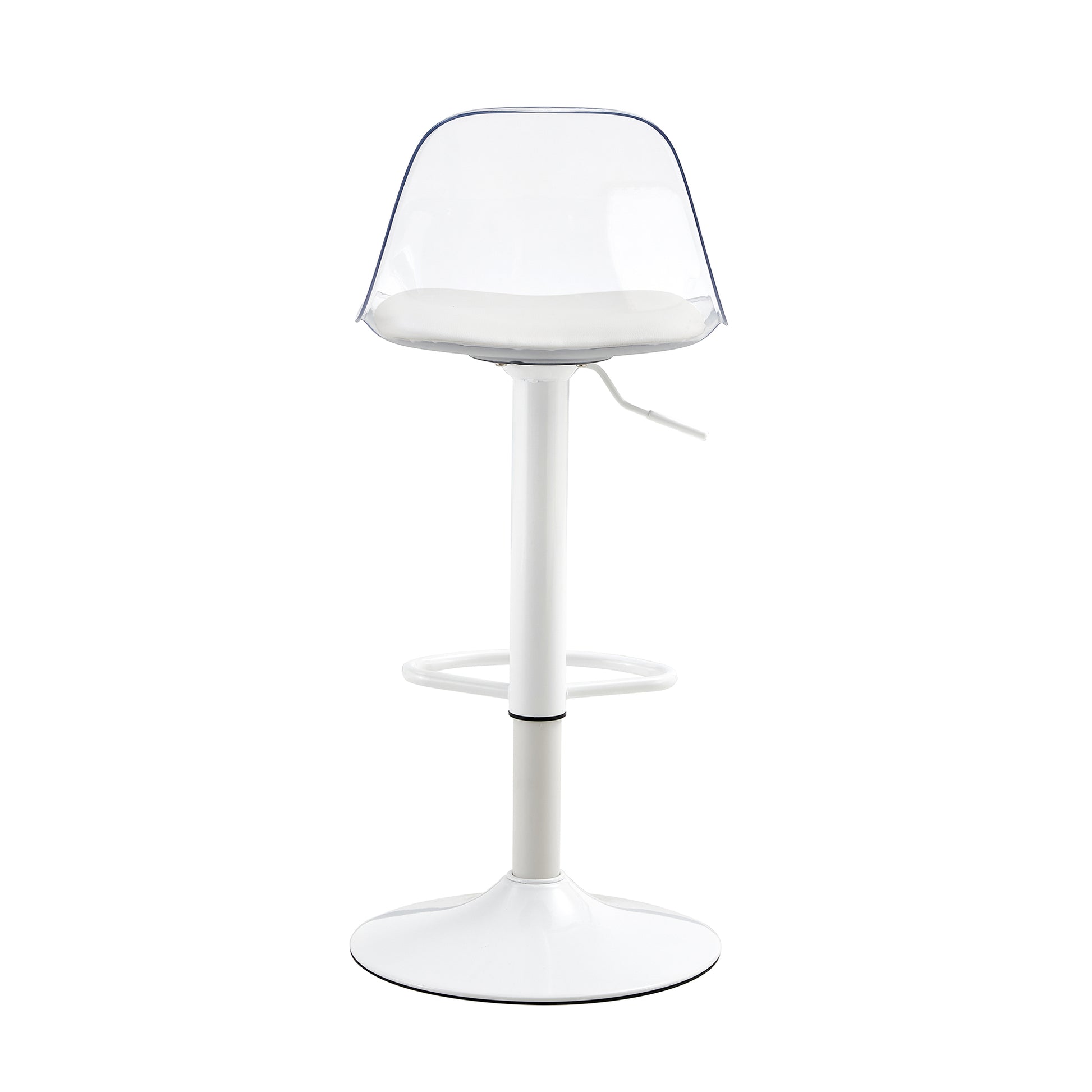 Tables And Chairs Set, Modern Minimalist Style White Marble Pattern Table, Bar Table. Can Rotate And Adjust The Lifting Bar Chair 360 . Pet Backrest And Pu Leather Seat Cushion. Bt 1280Lc 011 White Mdf