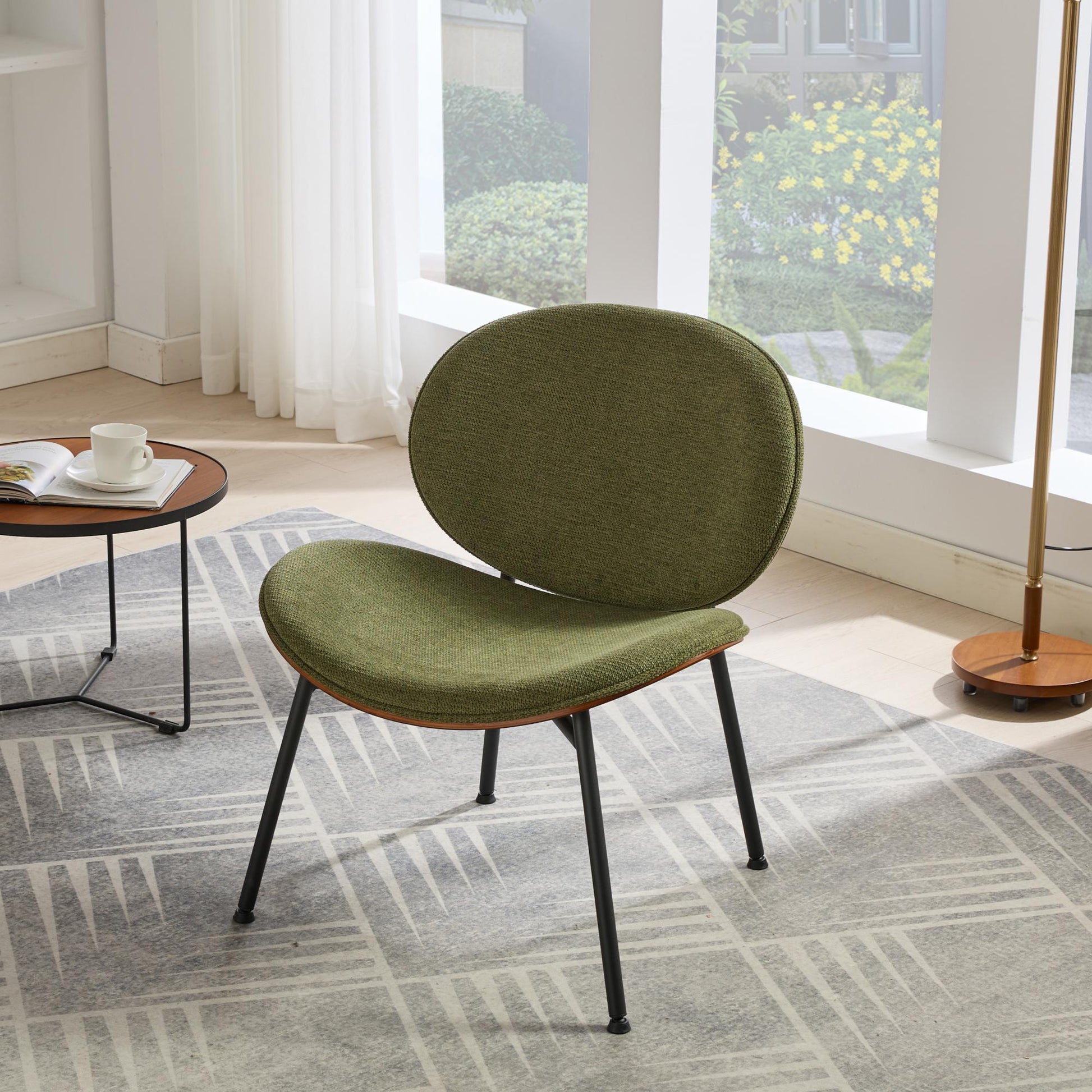 Tripod Wooden Shell Chair Mid Century Modern Shell Chair Single