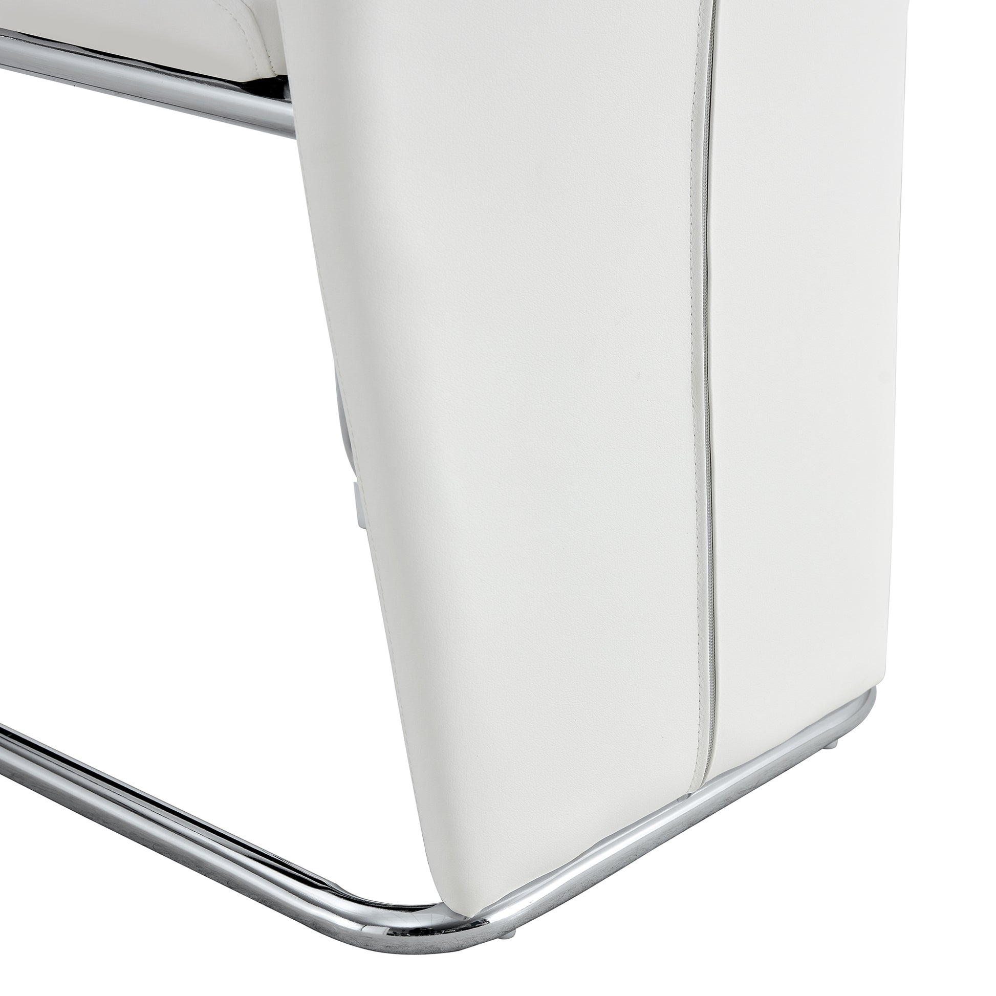 Table And Chair Set, Modern Luxurious White Imitation Marble Pattern Mdf Dining Table,Rectangular Dining Table, Matched With Uniquely Shaped Pu High Backrest Seats,Suitable For Various Occasions. White Seats 4 Mdf