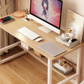 Computer Desk Desktop House Simple Desk Bedroom Desk Desk Student Home Study Desk,Home Office Computer Desk With Bookshelf, Wood Computer Desk With Storage Shelves Modern Laptop Table Light Oak American Traditional,Classic Metal