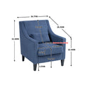 Coolmore Modern Accent Chair,Upholstered Armchair With Scooped Arms For Bedroom,Apartment,Studio,Office,Waiting Room Blue Corduroy Blue Primary Living Space Foam Corduroy
