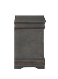 Dark Grey 2 Drawer Nightstand Grey 2 Drawers Bedroom Rectangle Drawers Particle Board Mdf