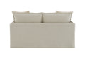 Upendo Loveseat W 2 Pillows, Beige Linen Beige Linen