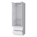 White 2 Door 2 Drawer Wardrobe White Bedroom Melamine