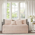 6 Piece Reversible Soped Edge Daybed Cover Set Blush Daybed Blush Microfiber