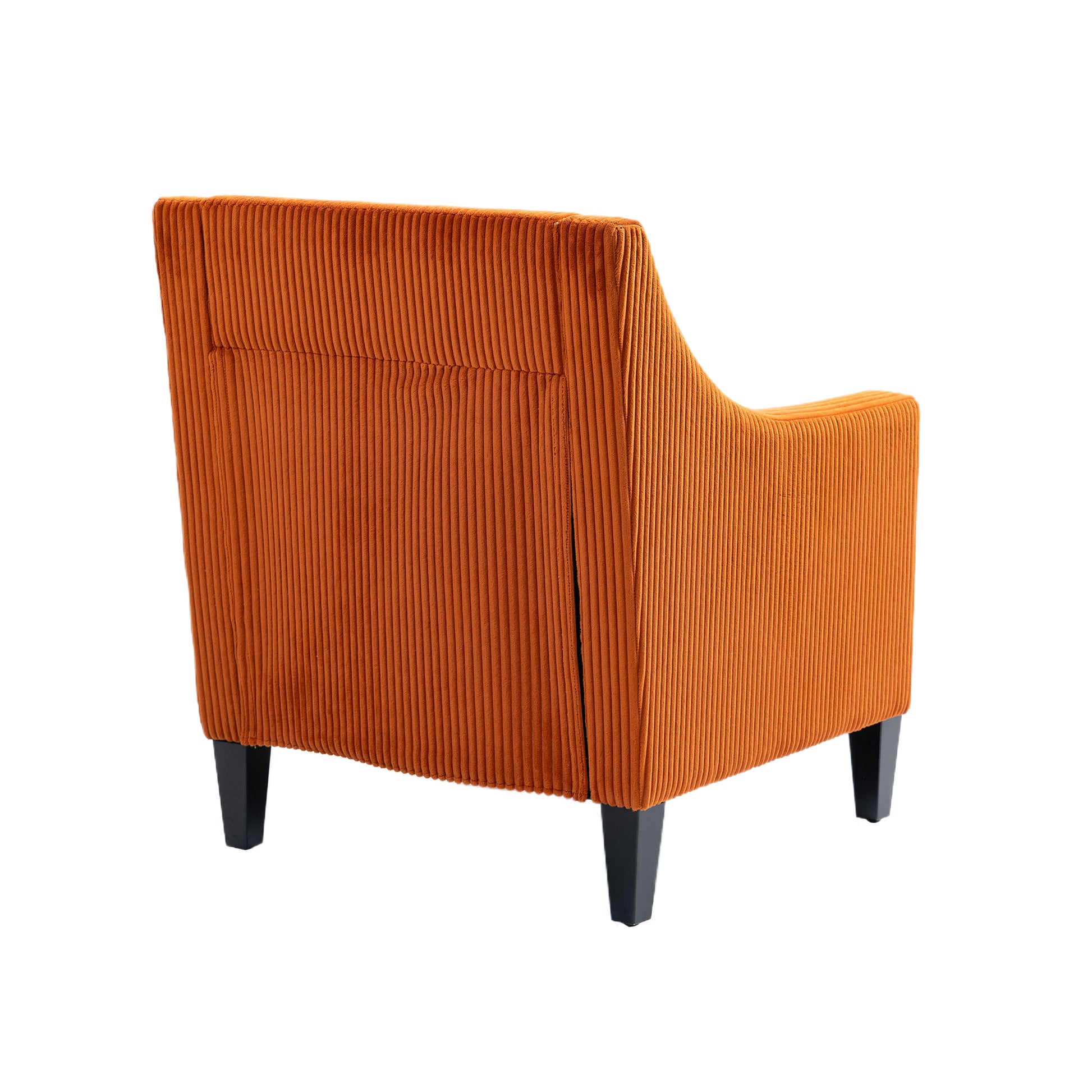 Coolmore Modern Accent Chair,Upholstered Armchair With Scooped Arms For Bedroom,Apartment,Studio,Office,Waiting Room Orange Corduroy Orange Primary Living Space Foam Corduroy