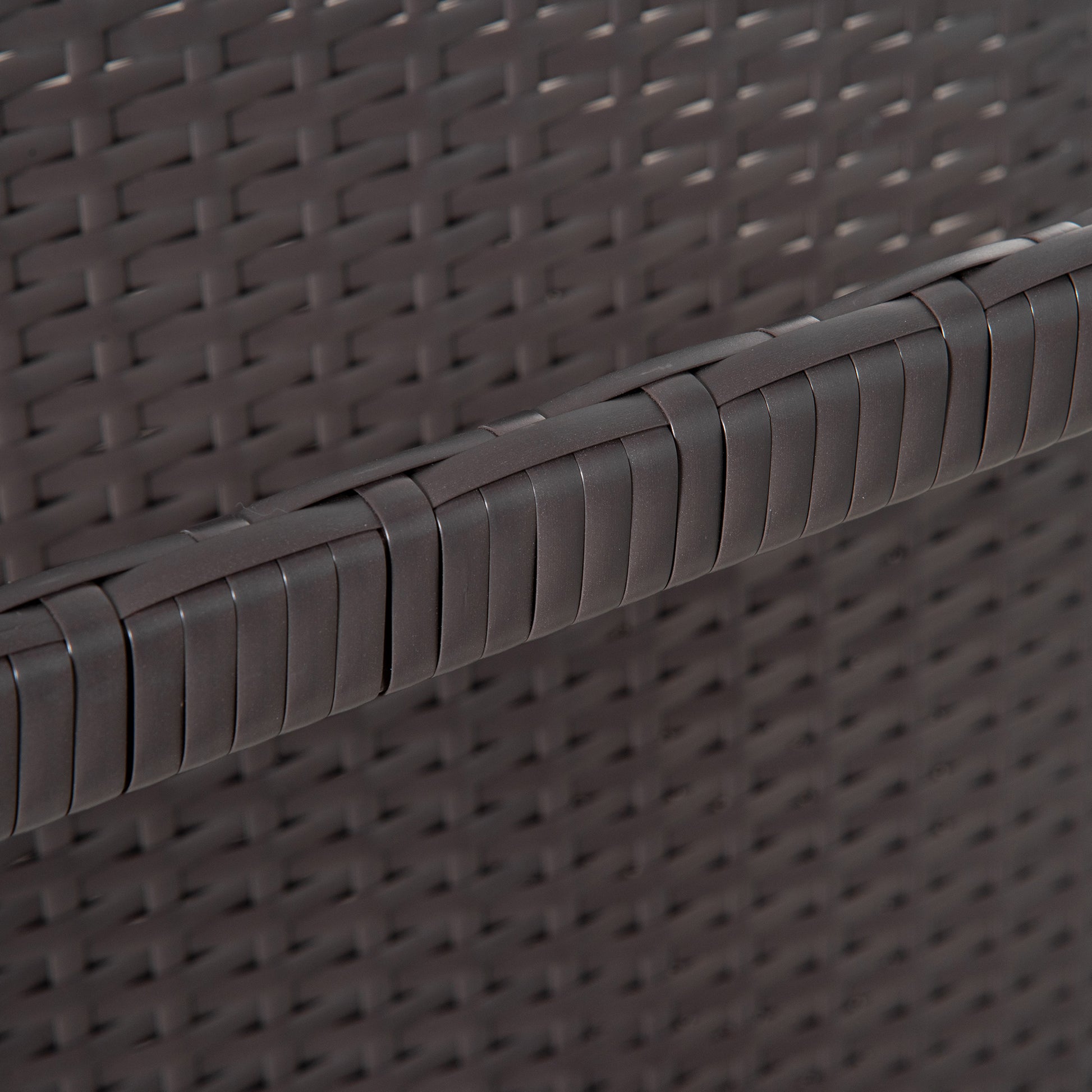 Outsunny Wicker Patio Poolside Float Storage Basket, Pe Rattan Outdoor Pool Caddy With Rolling Wheels For Floaties, Noodles, Life Vests, Beach Balls, Toys, Brown Brown Steel