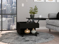 Portland Lift Top Coffee Table Black Contemporary Freestanding Pine Drawers Coffee & End Tables Rectangular Melamine Engineered Wood