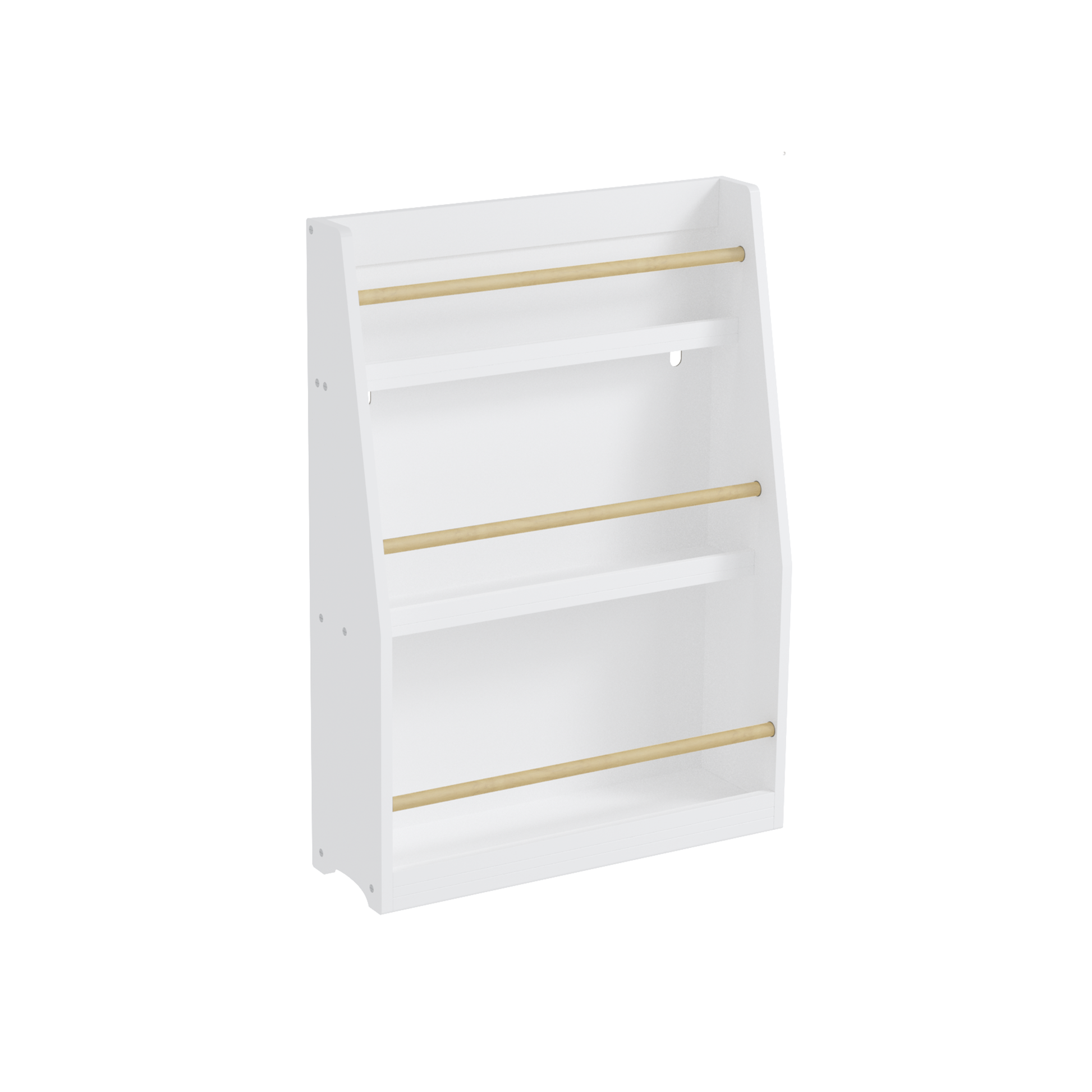 3 Tier Kids Book Shelf,Kids Book Rack, Helps Keep Bedrooms, Playrooms, And Classrooms Organized,White White Primary Living Space Mdf