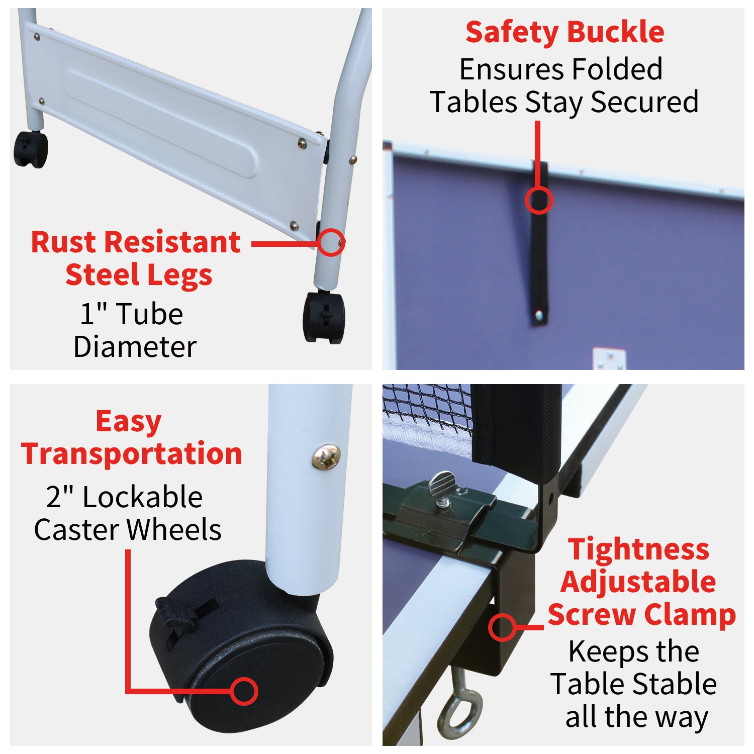 9Ft Mid Size Table Tennis Table Foldable & Portable Ping Pong Table Set For Indoor Games With Net, 2 Table Tennis Paddles And 3 Balls Blue Mdf