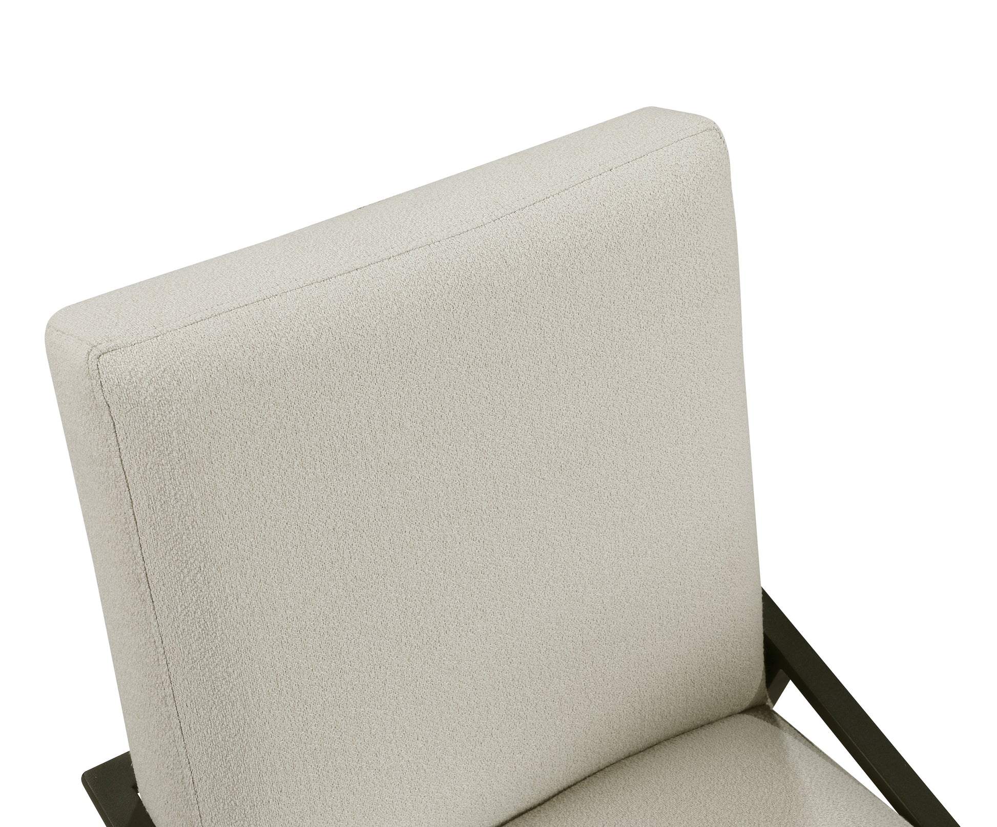 Black Metal Base Contemporary Side Chairs Set Of 2Pc, Cream Fabric Upholstered Dining Furniture Black Cream Dining Room Contemporary,Modern Side Chair Set Of 2 Metal