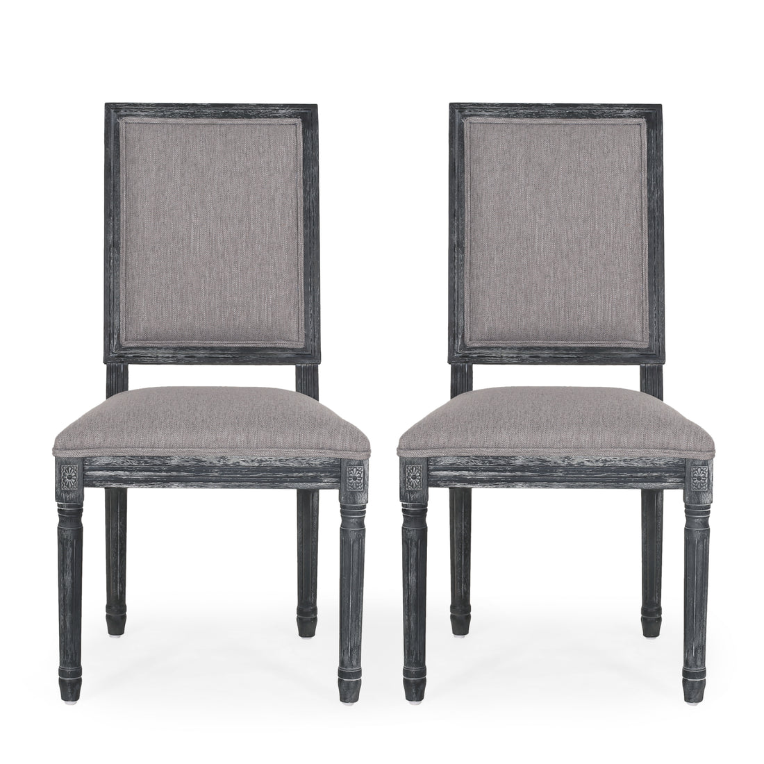 Dining Chair Grey Fabric