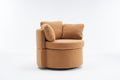 029 Teddy Fabric Swivel And Storage Chair With Back Cushion For Living Room,Khaki Khaki Primary Living Space Modern Foam Teddy