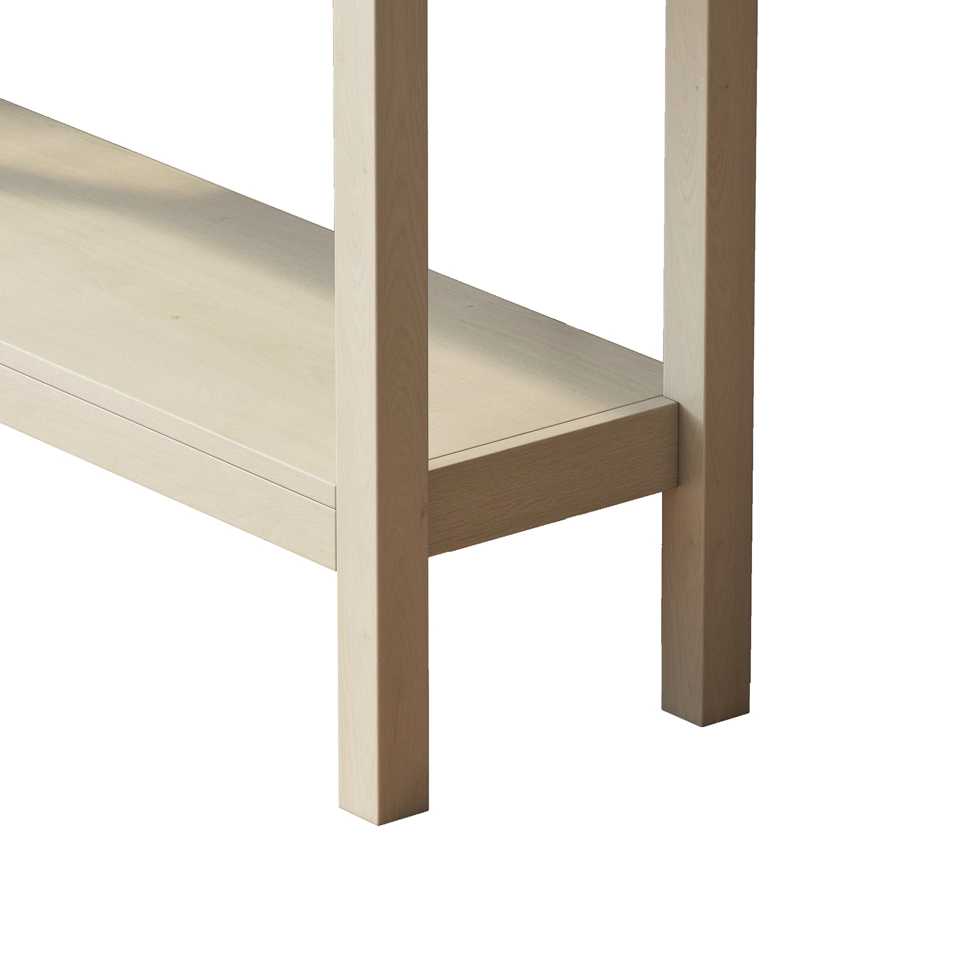 Farmhouse Style Console Table With 2 Drawer And Bottom Storage Shelf For Entryway, Rustic Side Table With Storage Drawer And Shelf For Living Room, Hallway Antique White Primary Living Space Farmhouse,Rustic Freestanding Drawers Console Tables