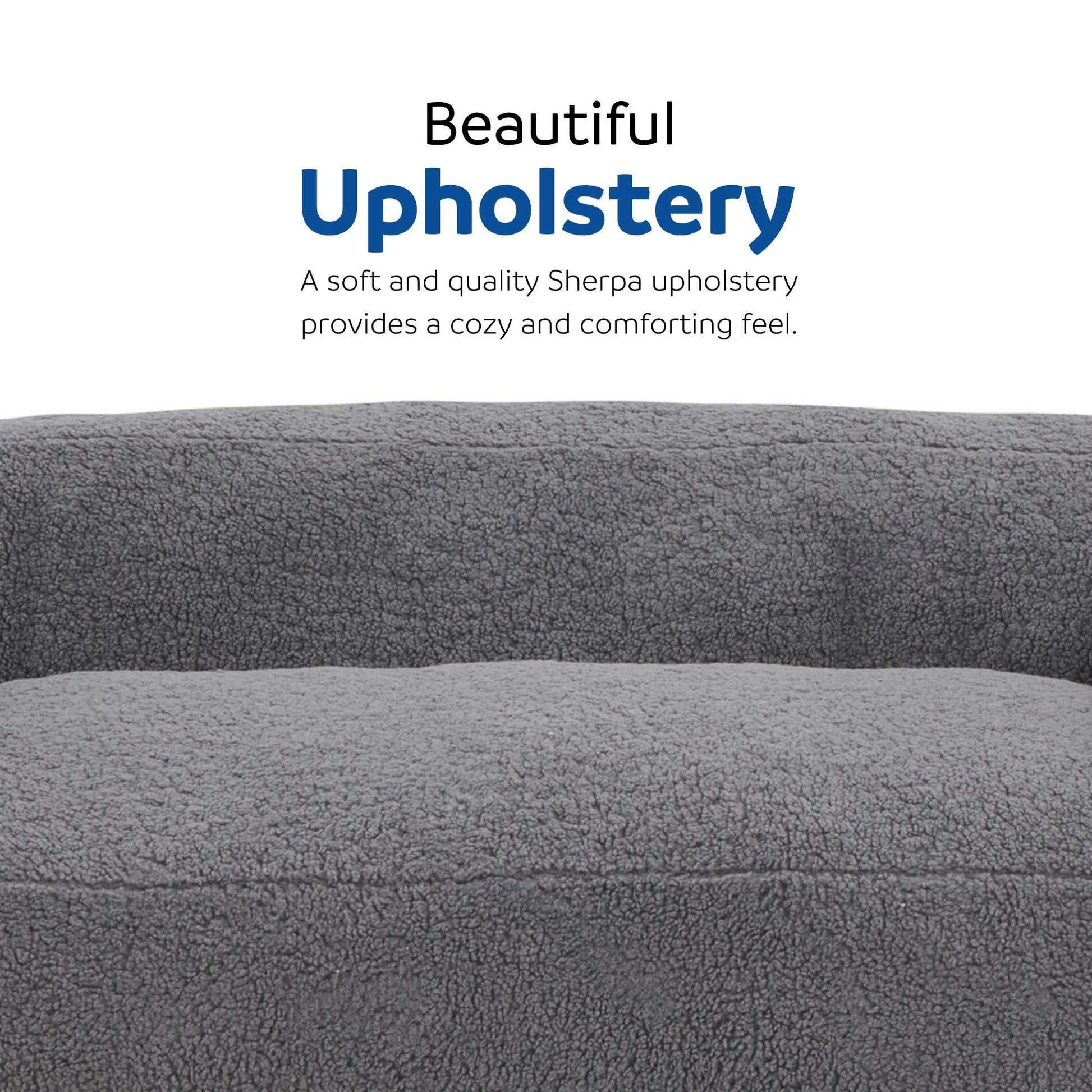 71" Large Memory Foam Bean Bag Sofa With Armrest, Living Room Plush Lounger Chair For Kids, Teen, And Adults, Gray Gray Polyester Primary Living Space Soft Contemporary Square Arms Memory Foam Polyester