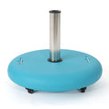 Wheelie Umbrella Base Round Teal Concrete